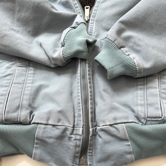 Carhartt blue canvas, Sherpa fleece lined jacket.  Size woman’s M - Picture 9 of 9
